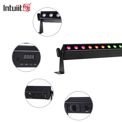 プロ 9 度ナロービーム LED ウォールウォッシュ 24x2W RGBW 4in1 DMX512 ステージイベントのための室内線形ウォッシュライトバー