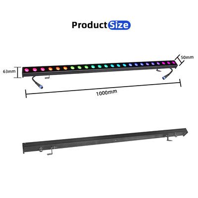 2x24W RGBW 4-in-1 IP65 屋外用LEDリニアウォールウォッシャー — 建物、橋、景観用DMX512防水ウォッシュライト