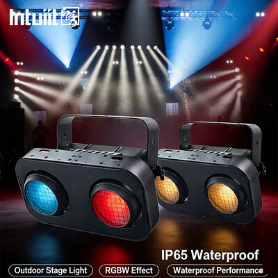 2眼200W COB LED オーディエンスブラインド 舞台,コンサート&アウトドアイベントのためのIP65 RGB DMX512 ワイド 洪水ライト