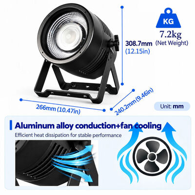 LED 200W RGBL COB Stage Par Can Lights with 36x2W 4in1 RGBW Backlight Led Par Light for DJ Disco Party Wedding Event