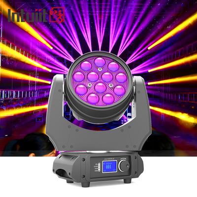 DMX LEDの移動ヘッド ライト4 1の広角の5-60程度のズームレンズの洗浄移動頭部12*10W RGBW