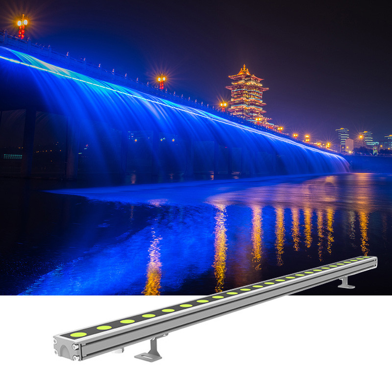 24W DMX512 LEDの線形壁の洗濯機は0.3M 0.5M 1Mの40°ビーム角をつける