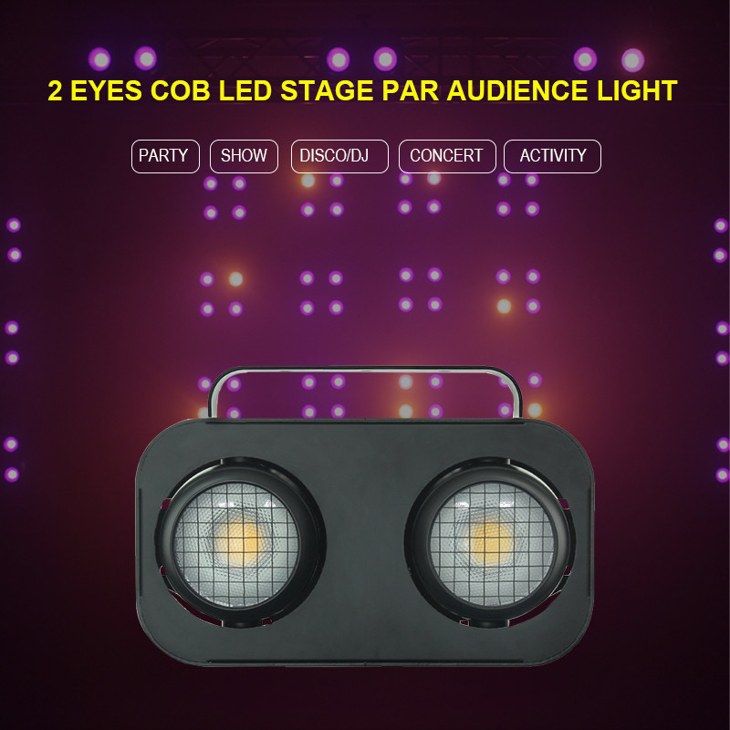 2 Eyes 2*90W Dmx512 コントロール スプリッシング コブ 観客 ブラインド エフェクト ステージライト