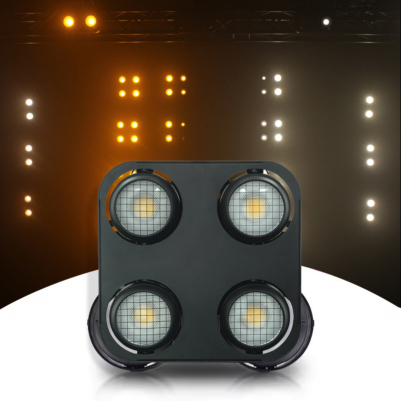 LEDブラインドライト 4x90W LED COBステージライト アンバーと暖かい白 LED観客ブラインドライト DJミュージックバー