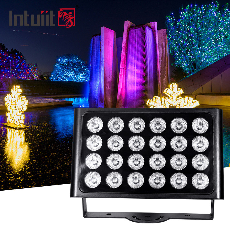 新しいデザイン 屋外建築風景LED照明 狭いビームアングル IP65 160W RGBW DMX512 LED投光灯