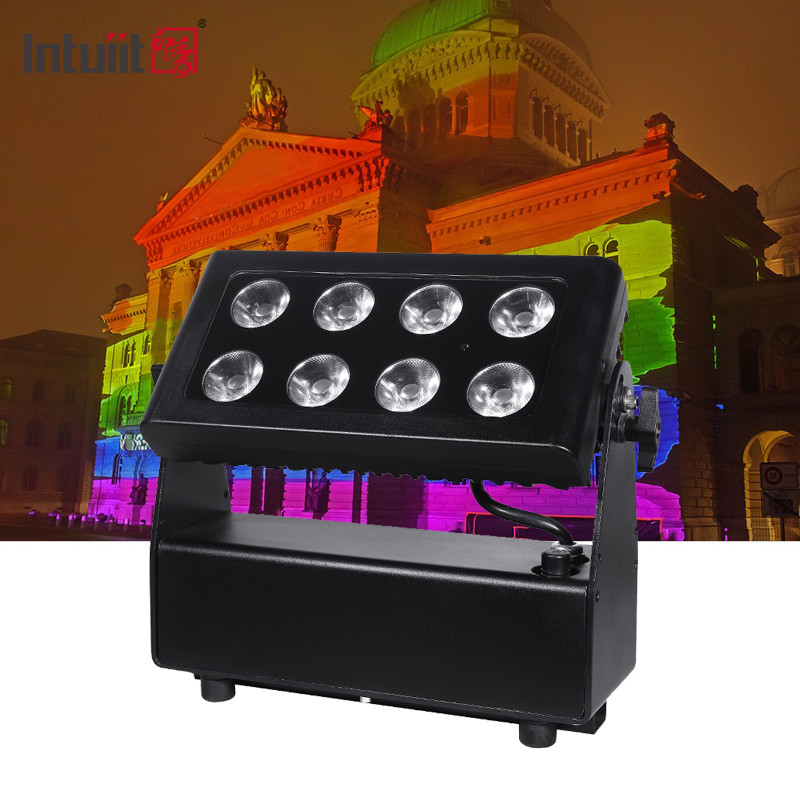 IP65 8x15w 4in1 LED都市色 屋外洗濯機 電池式 テーマパーク用 洪水照明
