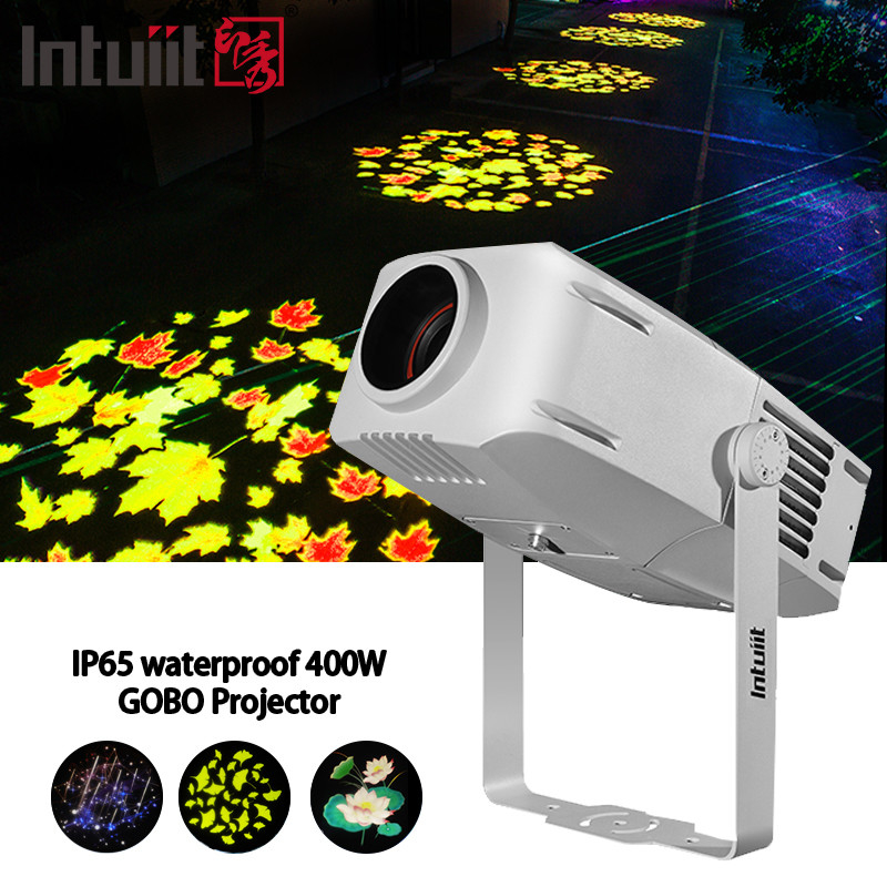 アウトドアゴボプロジェクター 400w広告プロジェクター 回転式LED防水IP65ロゴゴボプロジェクターライト