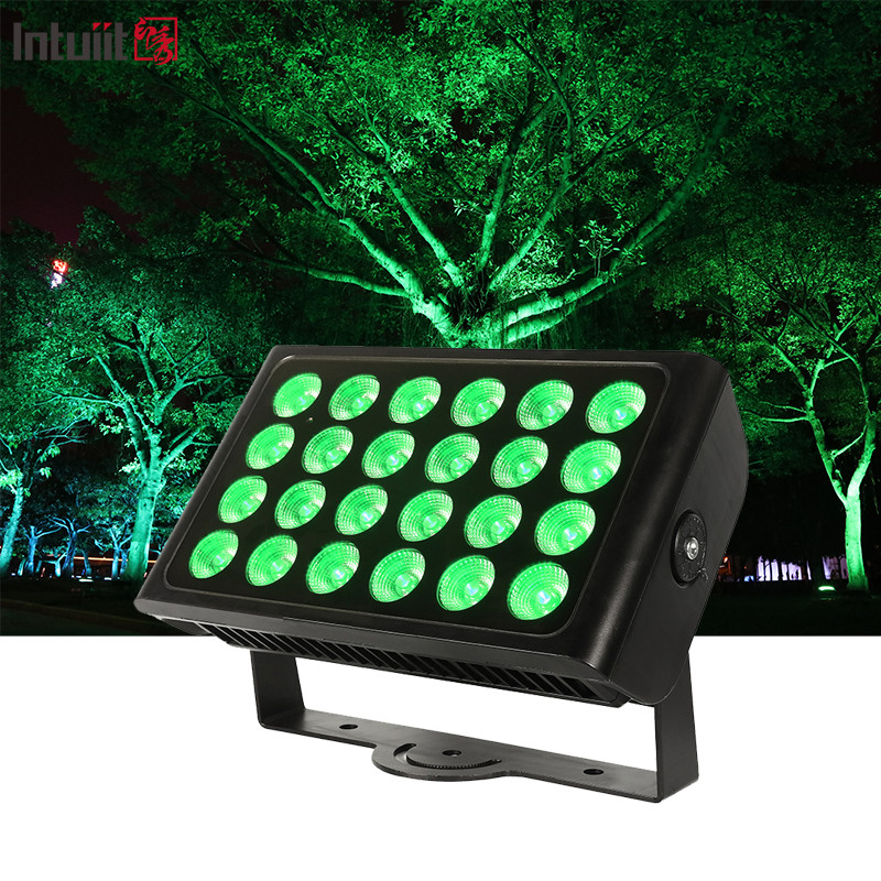 防水 24pcs 160w LED 洪水ライト RGBW 4 In 1 都市カラーライト 24*10w 屋外 LED ウォールウォッシュ ステージライト