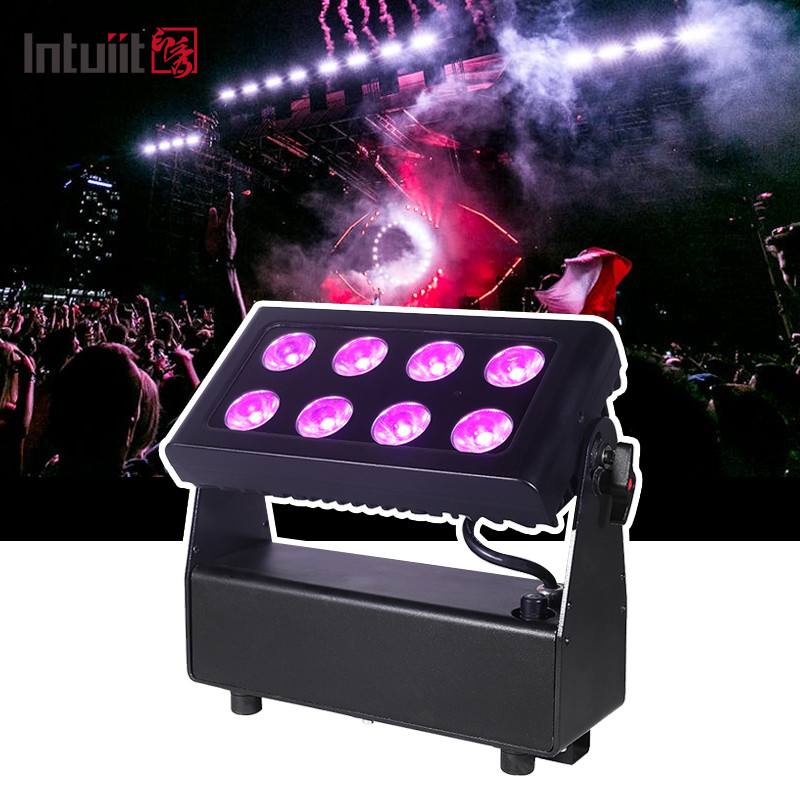 8X15W RGBW 4イン1 LEDアップライト バッテリー駆動ステージライト DJライト リモコンとDMX制御