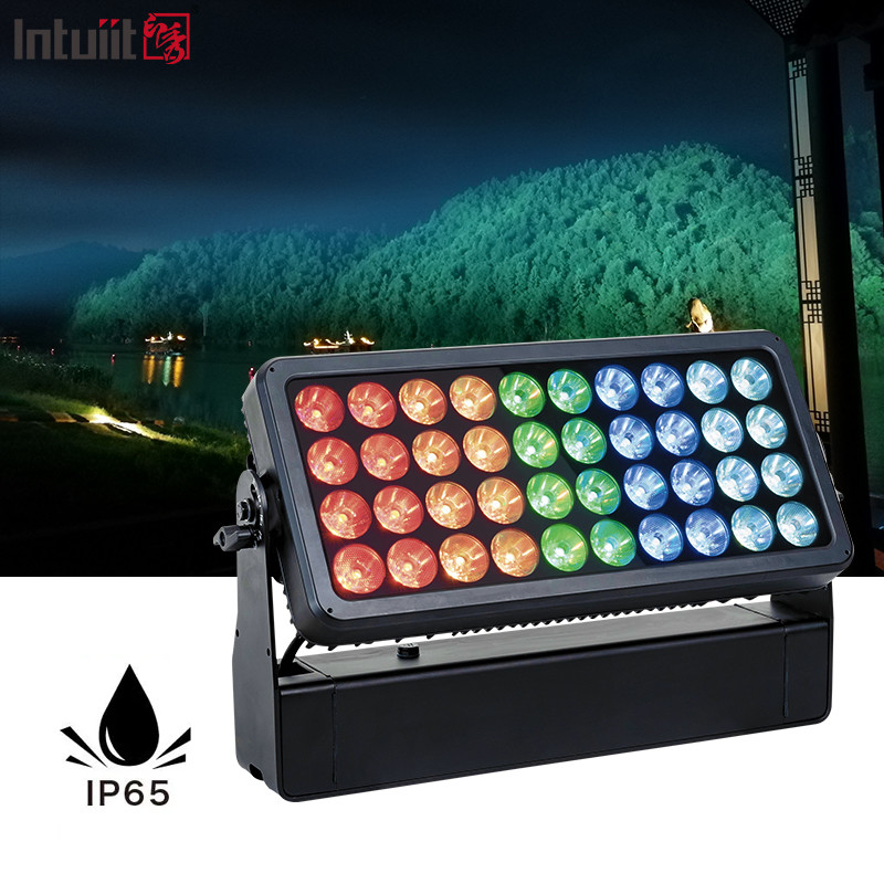 40x10W RGBW 防水 壁洗い 建物の光 LED 洪水照明 IP65 市色 ステージライト 教会用