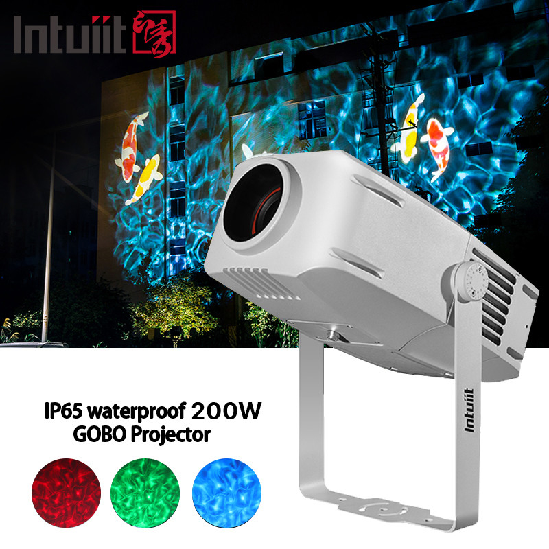 200W アウトドア防水ゴボ 水波 青 ダイナミック 波紋 ステージ エフェクト ロゴ ゴボ ライト LED プロジェクター