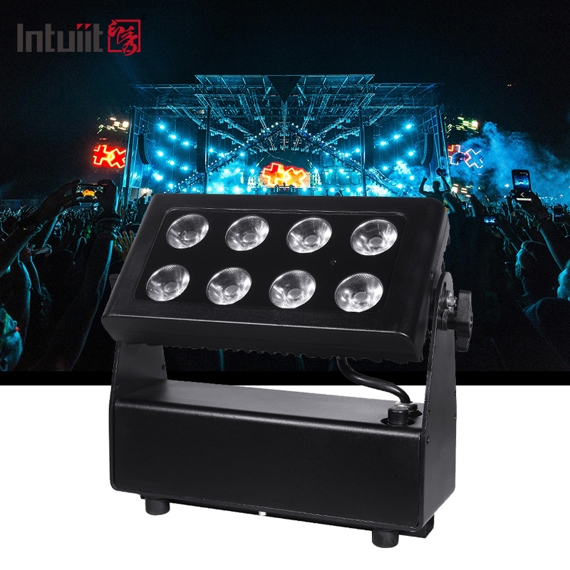 8*15W RGBW 4 In 1 バッテリー駆動 LED スクエアパールライト 屋外防水ステージライト DMX制御 DJ ディスコ設備照明