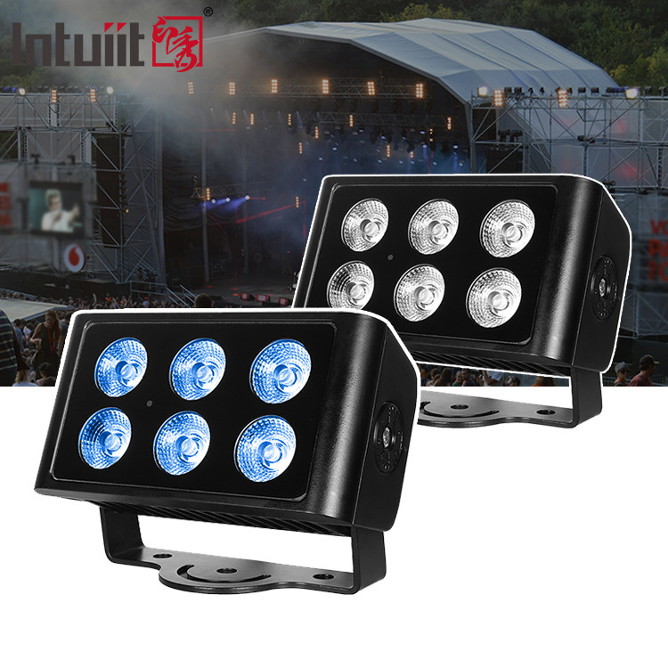 6x5W DMX RGBW 4 In 1 アウトドア LED ウォール ウォッシュ ライト 洪水 ライト