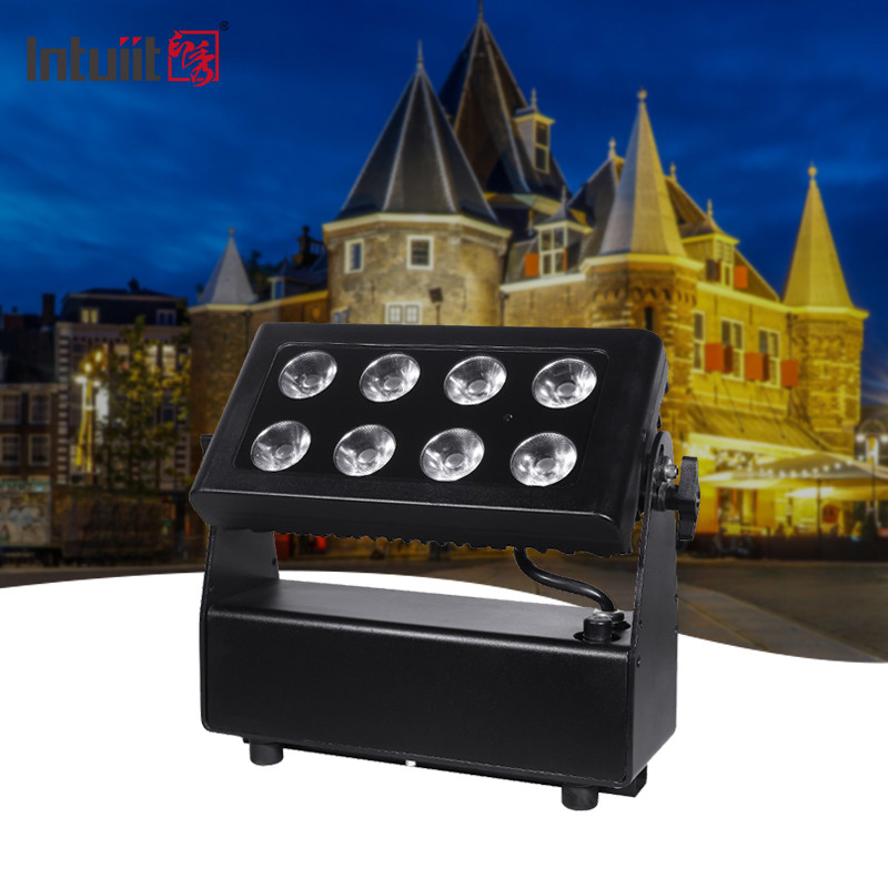 防水 バッテリー駆動 シティ カラー ウォッシュ 照明 プロジェクター 8X15W RGBW LED DMX512 コントロール LED ステージライト
