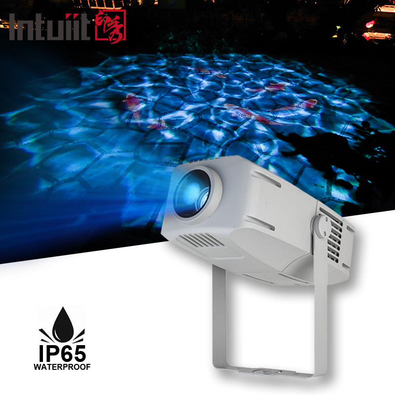 アウトドア防水 400W LEDロゴプロジェクターライト IP65 景観プロジェクション用 ゴボ 海水波 青色 動的波紋効果