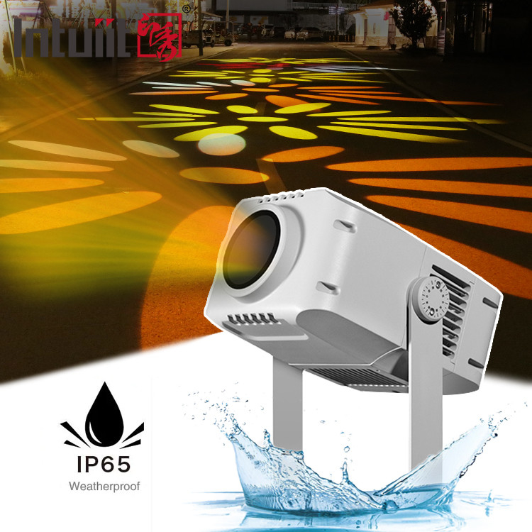 100W 屋外広告 LED ゴボロゴ プロジェクター ライト 回転 防水 DMX512 コントロール アルミ ビーム プロジェクター IP65 評価