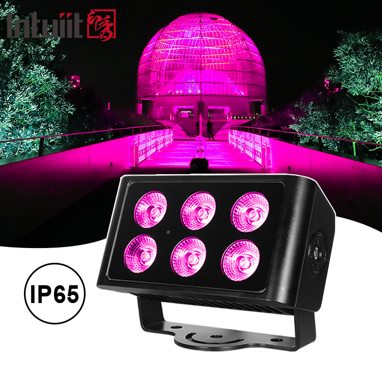 6x5W LED Rgbw 4in1 防水 Ip65 都市色 壁洗浄機 LED 洗浄 洪水灯