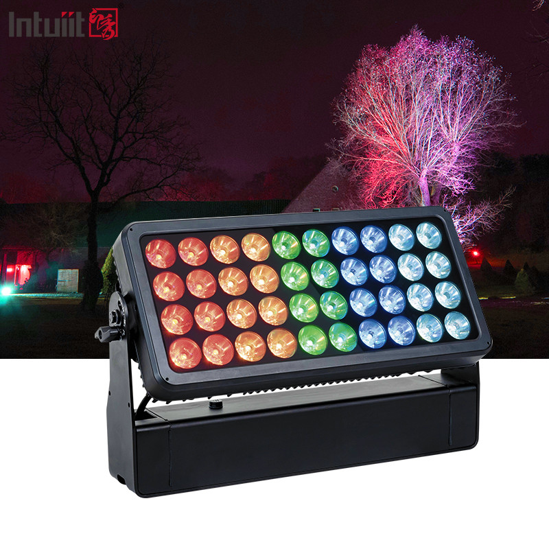 アウトドアDJ イベントブラインドライト IP65 シティカラー ウォールウォッシュ フィクチャー ステージ 40X10W RGBW 4 in 1 LED ウォールウォッシュ シティカラーライト
