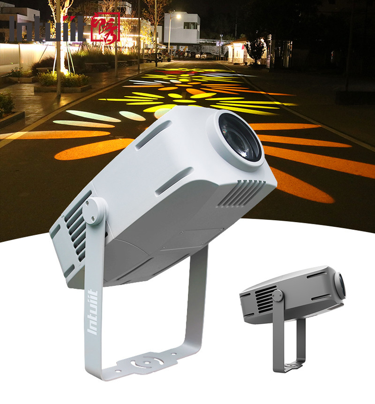 アウトドアゴボプロジェクター 200w 広告プロジェクター 回転式LED 防水 IP65 ロゴ ゴボプロジェクターライト