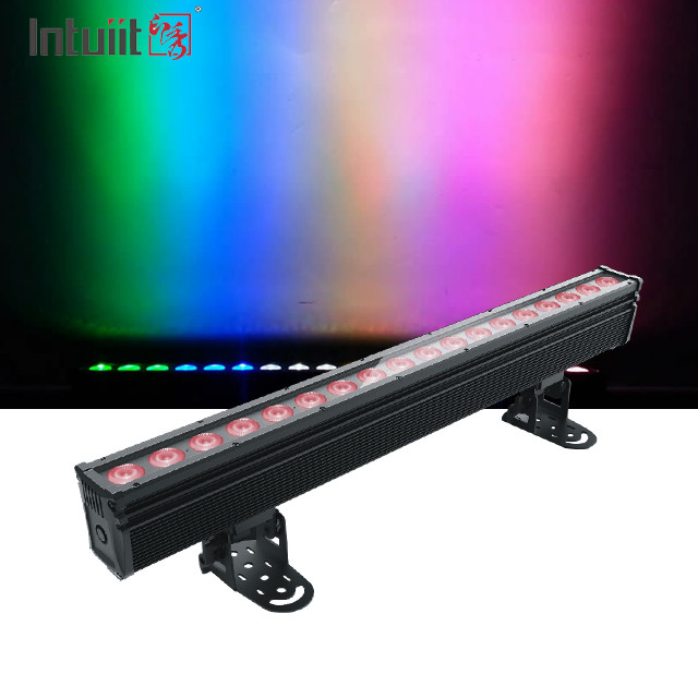 18×10W RGBW 4in1 防水 屋外 LED ウォールウォッシュライト DMX ステージ 屋外 ピクセル LED バー照明 IP65 投影灯