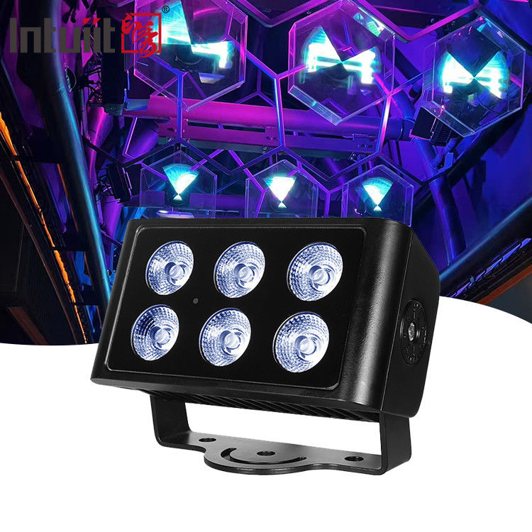 6x5W 屋外防水 DMX512 RGBW 投光灯 LED ビラ 庭 建物 橋 プロジェクト 景観 照明 色 投光灯