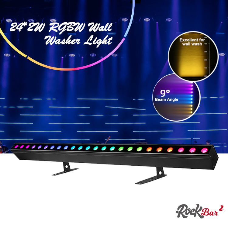 洗濯ライト IP20 DMX512 アドバンスト スマート ミュージック ソリューション 24*2W RGBW LED ライト 線形バー ウォール ウォール ウォール