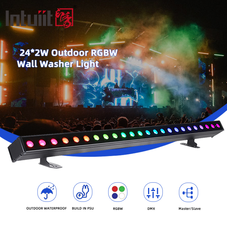 屋外ビル LED ウォール 洗濯機 ライト IP65 24*2w 防水 RGBW ウォール 洗濯機 バー DJ LED ピクセル バー ステージ ライト パーティー