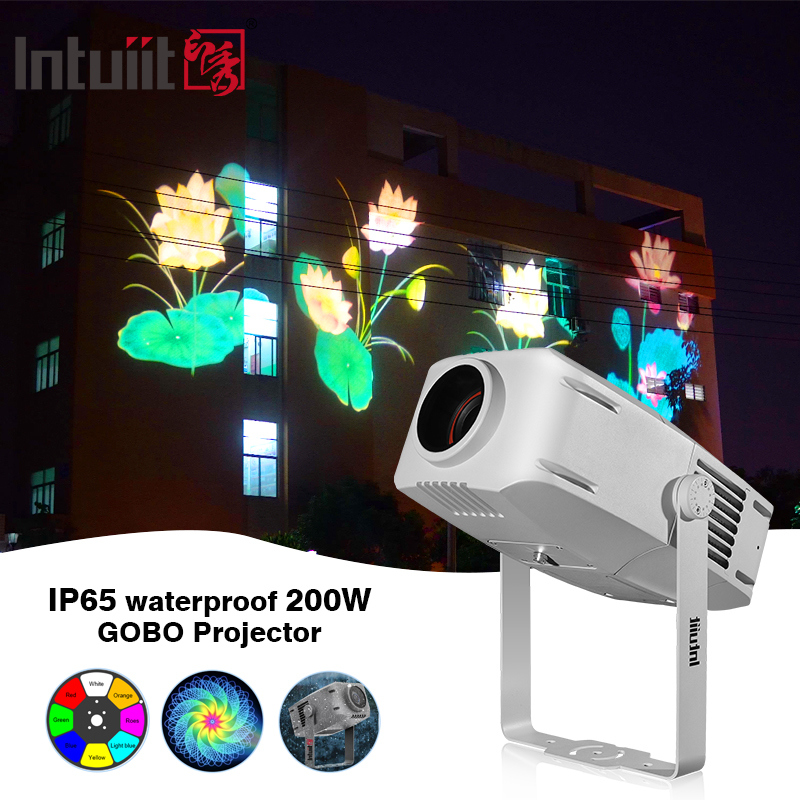 防水 IP65 LED ゴボ プロジェクターライト 屋外景観ステージ用 高 高明るさ 200W