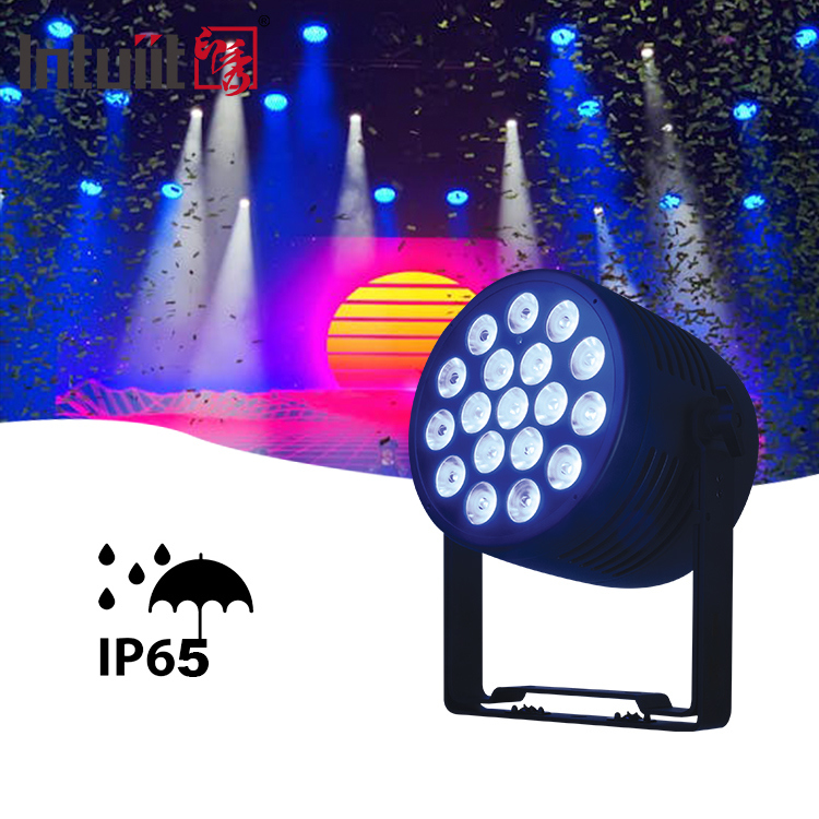 IP65屋外LEDパーライト - 18x20W RGBWA UV 6in1 防水DJステージライト サウンドアクティベート オート RDMサポート&DMX制御 ウェディング 誕生日 音楽ライトショー パーティー イベント ステージ照明用アップライト
