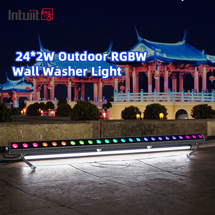 24*2W LED ウォールウォッシャーライト 屋外 IP65 防水 RGBW カラフルな建物ウォールウォッシャーライト