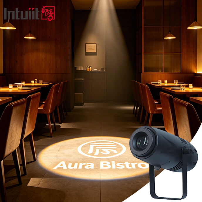 Rotating 40W LED Logo Projector Custom Gobo Light High Definition Indoor Projection Lamp for Wedding Event Exhibition Showroom