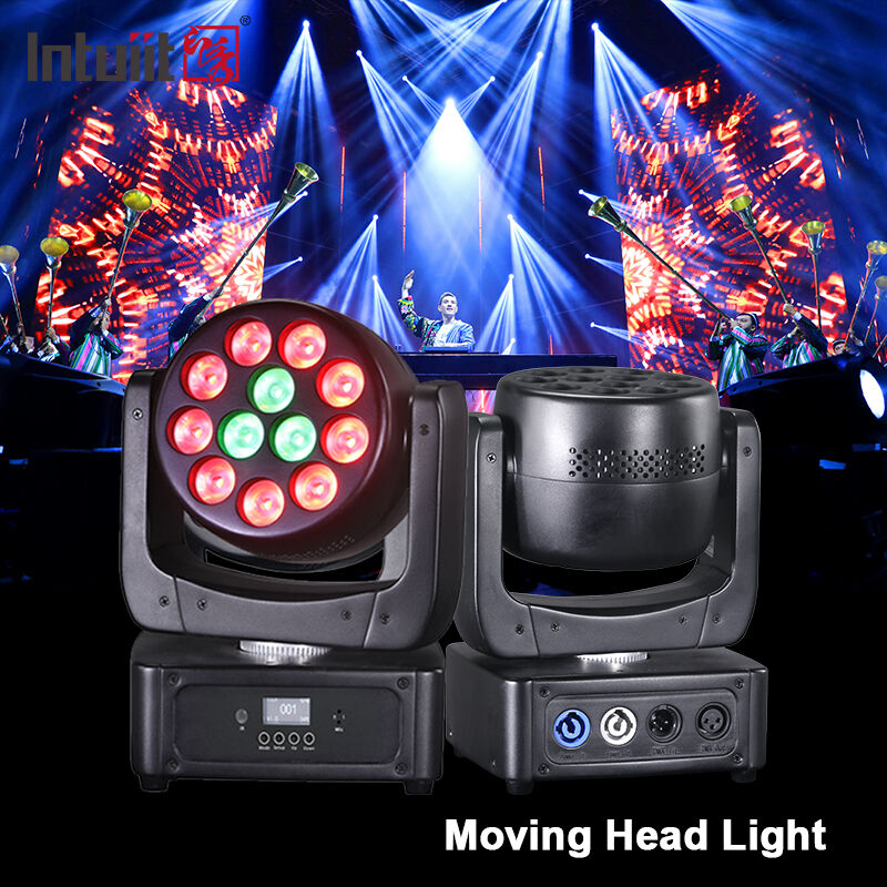 ホットセール 12pcs 8W RGBW 4in1 ミニ LED ビーム ウォッシュ モビング ヘッドライト DMX 制御 音声 ナイトクラブKTVのためのアクティブステージランプ