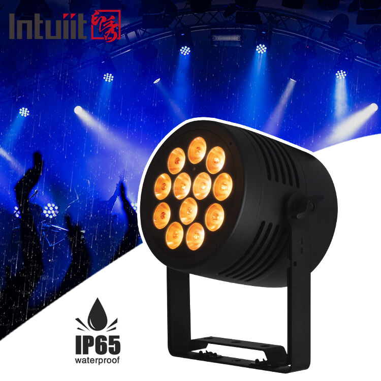 12*20W RGBWA+UV 6in1 LED パールライト IP65 屋外防水 DMX512 結婚式DJパーティーのためのステージアップライト