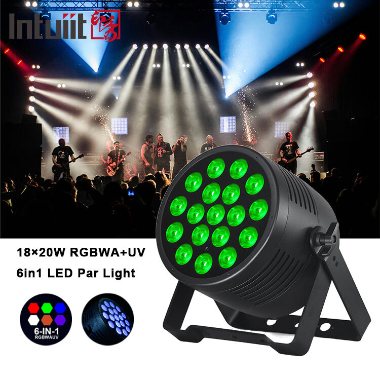 屋外ステージライト IP65 防水 18x20W LED パー RGBWA + UV 6 in 1 DMX512 ウォッシュライト ウェディング パーティー ディスコ イベント 建物のファサード用