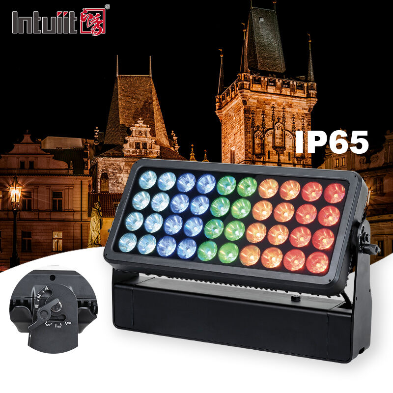プロの屋外IP65 400W LED投光灯 防水RGBW 4in1 建築洗面灯 建物のファサード風景