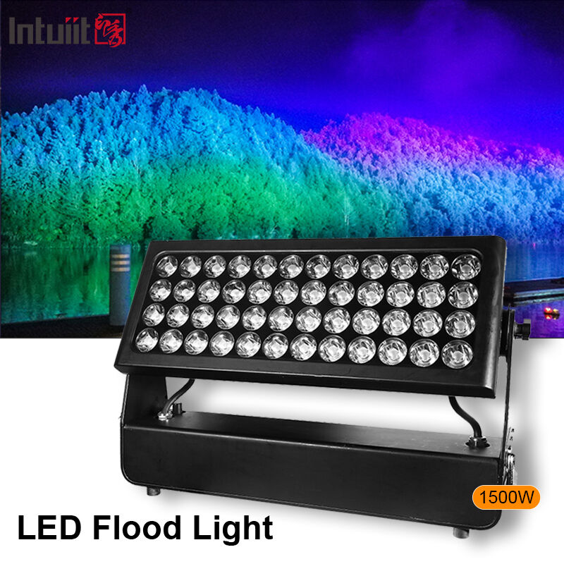 プロ 屋外 IP65 防水 1500W RGBW 4イン1 LED ウォールウォッシャー 投光灯 建築用 都市景観照明