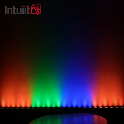 Rgbは壁の洗濯機ライト0.3M 0.5M 1M線形洗濯機24W Ip67 DMX512の建築スポットライトを導いた