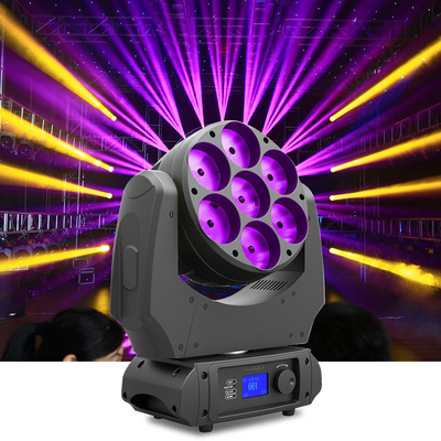 LEDシャーピービーム移動ヘッドステージ照明 7x40W 4 In 1 RGBW 洗濯 LED移動ヘッド