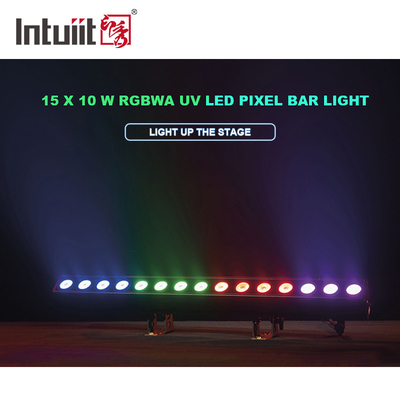 高功率 15x 10 W LEDビルディングライト dmx 512 RGBWA LED壁洗濯機ライト IP65 dmx制御 LEDライトバー