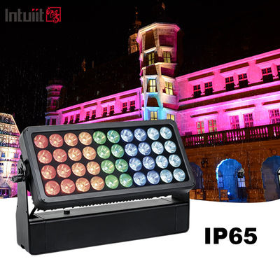 屋外 40*10W RGBW LED シティカラーライト ビーム ウォッシュ ストロボ効果 防水 ウォールウォッシャー フラッドライト IP65 DMX512 制御モード