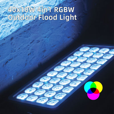 ウォールウォッシャーライト 40x10W RGBW 4-in-1 防水フラッドライト シティステージパーク アルミニウムウォッシュ LED照明