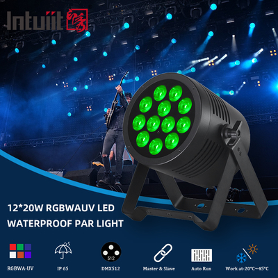 IP65 LEDパーライト 防水 IP65定格 屋外 12x20W RGBWA-UV 6in1 ステージライト DMX512