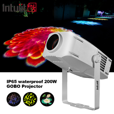 屋外 IP65 防水 LED 200W ゴボ効果ライト 色彩豊かなロゴプロジェクター パーク LEDライト