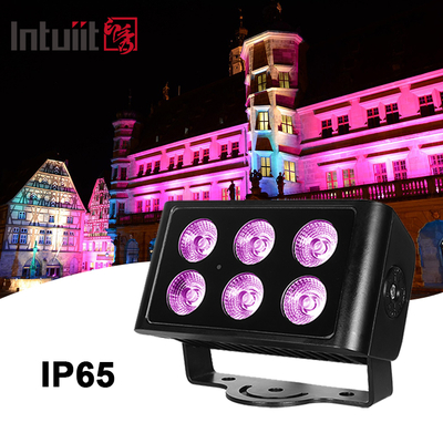6x5W RGB RGBW 屋外 LED ウォールウォッシャーライト IP65 フラッドブラインダー ストロボ