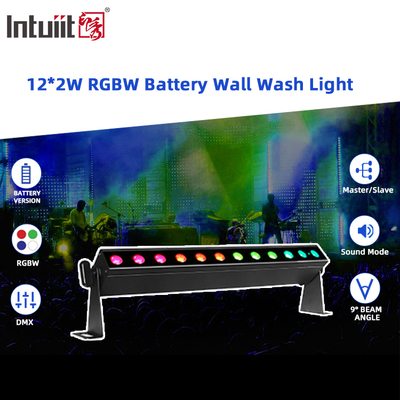 IP20 ワイヤレス 12x2W 0.5m 4in1 バッテリー駆動 LED ウォール 洗濯機 ライト ステージ ライト
