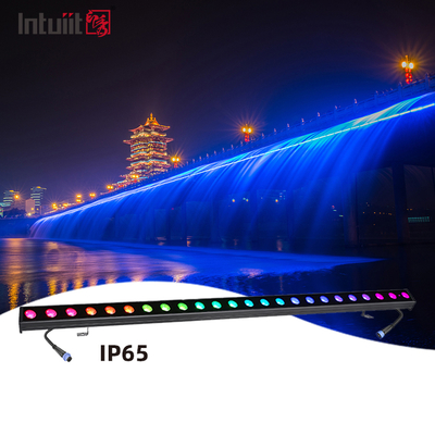 IP65 防水 LED RGBW ウォールウォッシャーライト 24*2W 屋外アルミニウムランプボディ ガーデン & 高層ビル景観用