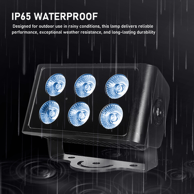 IP65 防水 6x5W LED DJ PAR ウォールウォッシャー フラッドライト アルミニウムボディ 屋外照明 都市カラー装飾および建物用