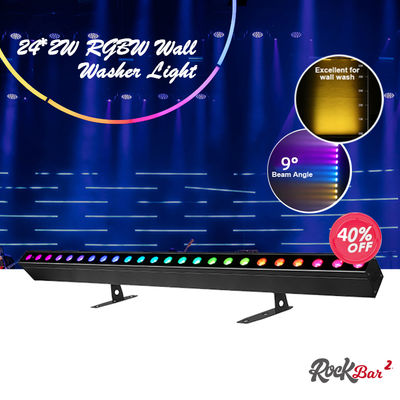 洗濯ライト IP20 DMX512 アドバンスト スマート ミュージック ソリューション 24*2W RGBW LED ライト 線形バー ウォール ウォール ウォール