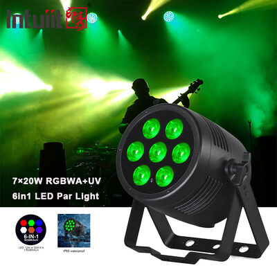 LED 7*20W RGBWA-UV 6-IN 1IP65 防水パルライトMX 制御 テーマパークのための屋外ステージパルライト