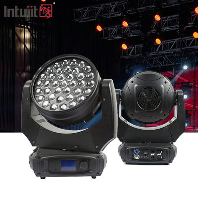 プロ 37x10W RGBW 4in1 LED ズーム ウォッシュ 動くヘッドライト DMX512 DJ ディスコイベント 結婚式パーティーショーのためのステージ照明
